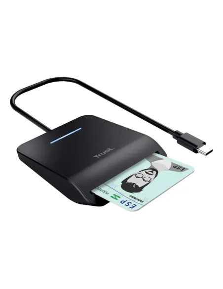 Trust Primo lector de tarjeta inteligente Interior USB USB Tipo C Negro