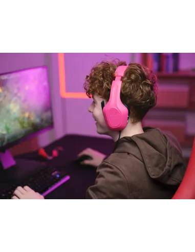 Trust GXT 415P Zirox Auriculares Alámbrico Diadema Juego Rosa