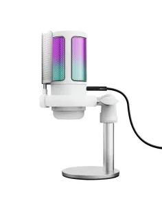 Trust GXT 238W Auron Gris, Blanco Micrófono para crear podcasts