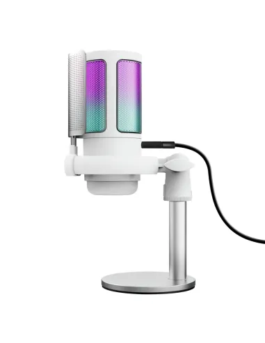 Trust GXT 238W Auron Gris, Blanco Micrófono para crear podcasts