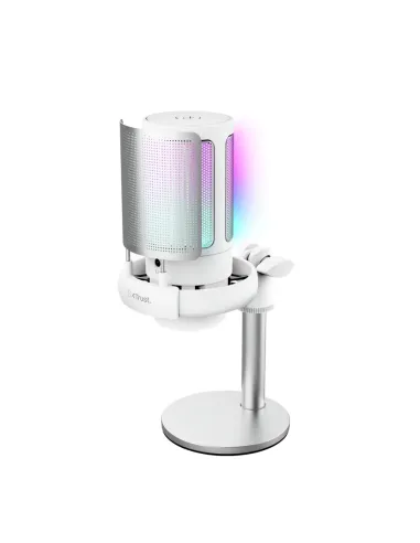 Trust GXT 238W Auron Gris, Blanco Micrófono para crear podcasts