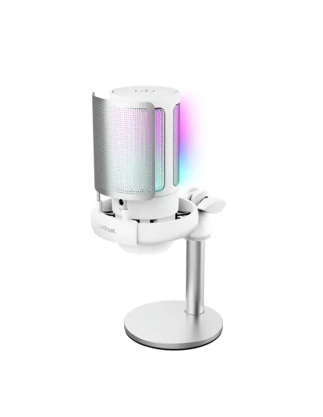 Trust GXT 238W Auron Gris, Blanco Micrófono para crear podcasts