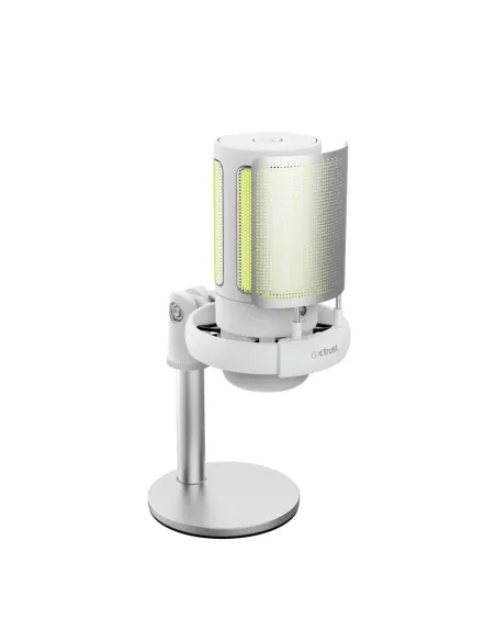 Trust GXT 238W Auron Gris, Blanco Micrófono para crear podcasts