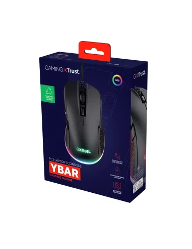 Trust GXT 922 YBAR ratón Juego Mano derecha USB tipo A Óptico 7200 DPI