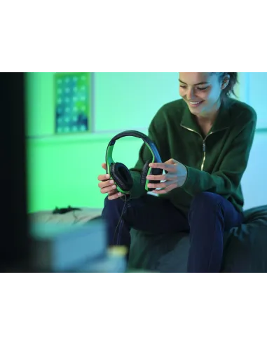 Trust GXT 415X ZIROX Auriculares Alámbrico Diadema Juego Negro, Verde