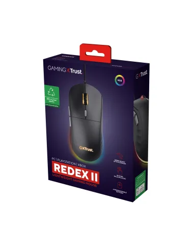 Trust GXT 925 REDEX II ratón Juego Mano derecha USB tipo A Laser 10000 DPI