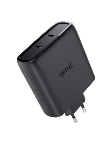Trust Maxo Cargador GaN USB-C de 2 puertos de 100 W - Blanco