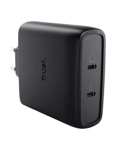 Trust Maxo Cargador GaN USB-C de 2 puertos de 100 W - Blanco