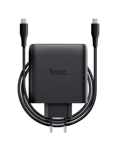 Trust Maxo Cargador GaN USB-C de 2 puertos de 100 W - Blanco
