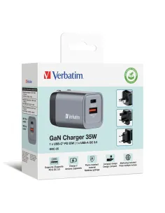 Verbatim GNC-35 Universal Negro, Gris Corriente alterna Carga rápida Interior 2