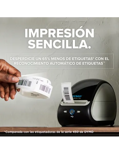 DYMO LabelWriter 550 Impresora de etiquetas | Rotuladora con impresión térmica directa | Reconocimiento automático de etiquetas
