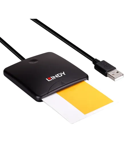 Lindy 43407 lector de tarjeta magnética USB Negro