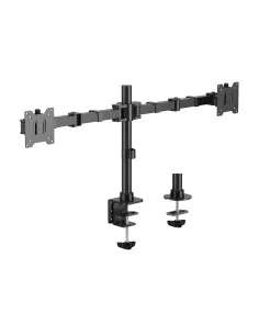 AISENS Soporte de Mesa Eco Giratorio e Inclinable para Monitor TV 20kg (3 Pivotes, 2 Brazos) de 17"-35", Negro