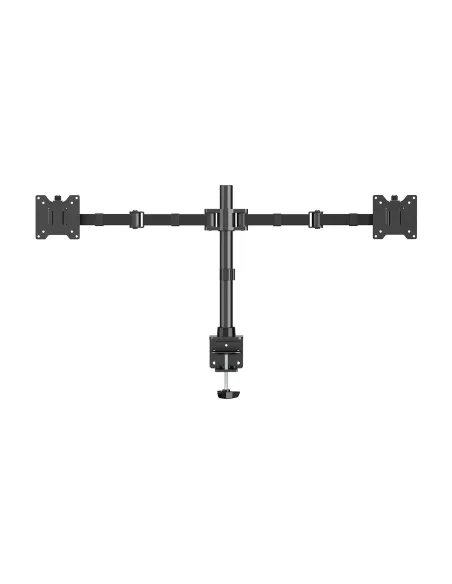 AISENS Soporte de Mesa Eco Giratorio e Inclinable para Monitor TV 20kg (3 Pivotes, 2 Brazos) de 17"-35", Negro