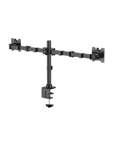 AISENS Soporte de Mesa Eco Giratorio e Inclinable para Monitor TV 20kg (3 Pivotes, 2 Brazos) de 17"-35", Negro