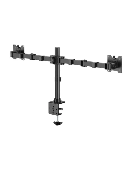 AISENS Soporte de Mesa Eco Giratorio e Inclinable para Monitor TV 20kg (3 Pivotes, 2 Brazos) de 17"-35", Negro