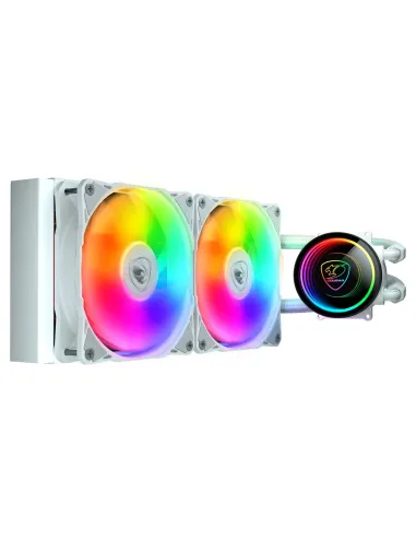 COUGAR CGR-PSDELRGB-W-240 Carcasa del ordenador Sistema de refrigeración líquida todo en uno Blanco