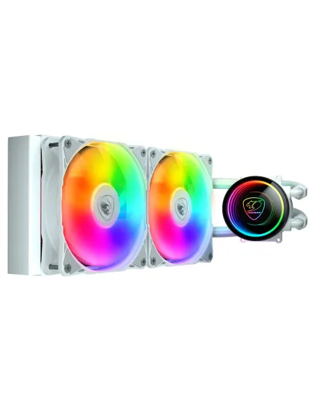 COUGAR CGR-PSDELRGB-W-240 Carcasa del ordenador Sistema de refrigeración líquida todo en uno Blanco