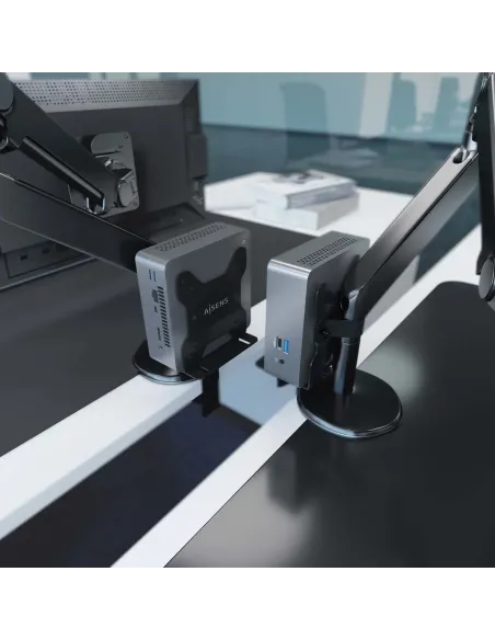 AISENS Soporte Versátil de Instalación para Mini PC, Negro
