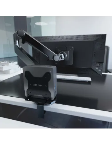 AISENS Soporte Versátil de Instalación para Mini PC, Negro