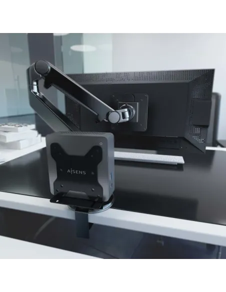 AISENS Soporte Versátil de Instalación para Mini PC, Negro