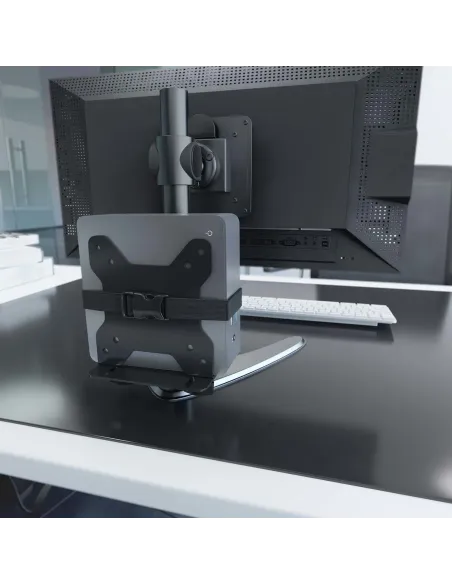 AISENS Soporte Versátil de Instalación para Mini PC, Negro