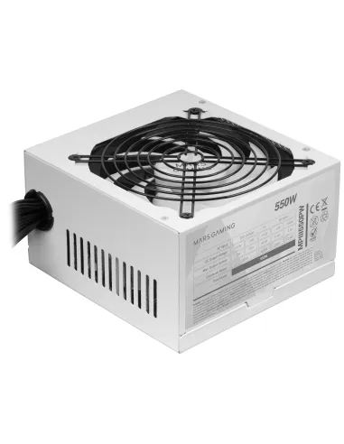 Mars Gaming MPIII550P, Fuente Alimentación PC ATX 550W, 5 Años de Garantía, 85% Eficiencia, Sistema Digital APFC, Ventilador