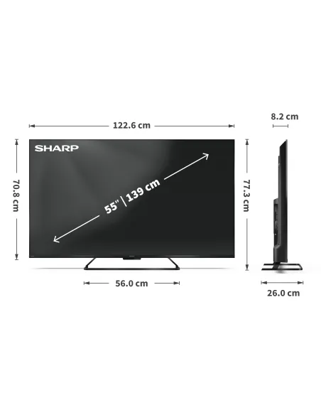 Sharp 55HR7265E Televisor 139,7 cm (55") 4K Ultra HD