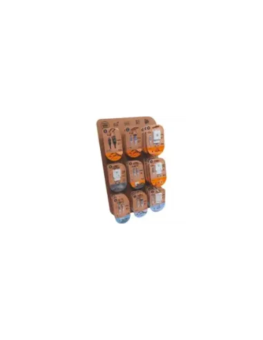 Expositor de Cargadores GaN y Cables Tech One Tech EKO 400903/ 9 ganchos/ Incluye 27 Productos