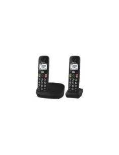 Teléfono Inalámbrico Panasonic KX-TGU112EXB/ Pack DUO/ Negro