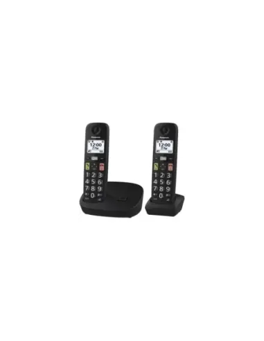 Teléfono Inalámbrico Panasonic KX-TGU112EXB/ Pack DUO/ Negro