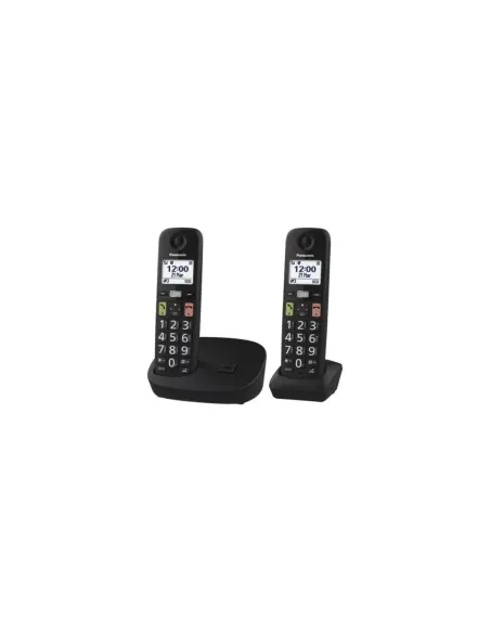Teléfono Inalámbrico Panasonic KX-TGU112EXB/ Pack DUO/ Negro