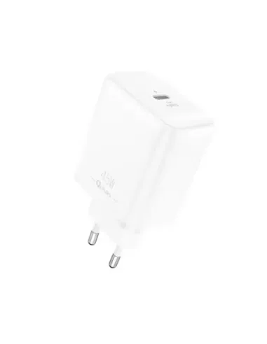 Cargador qcharx hermes 45w gan 1 usb tio c blanco