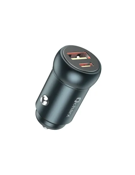 Cargador qcharx nyx coche 30w 2 puertos usb a + usb c negro