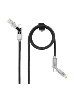 Nanocable 10.01.2601 cable USB USB 2.0 1 m USB A USB C USB C Lightning 27 W Negro, Gris