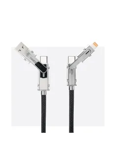 Nanocable 10.01.2601 cable USB USB 2.0 1 m USB A USB C USB C Lightning 27 W Negro, Gris 2