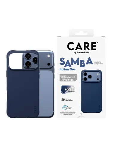 PanzerGlass CARE™ by ® Samba Case Italian Blue w. MagSafe iPhone 18 Pro Max | 17 Pro Max funda para teléfono móvil Azul