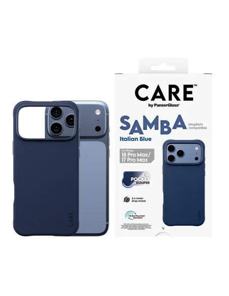 PanzerGlass CARE™ by ® Samba Case Italian Blue w. MagSafe iPhone 18 Pro Max | 17 Pro Max funda para teléfono móvil Azul