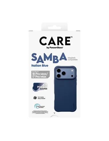 PanzerGlass CARE™ by ® Samba Case Italian Blue w. MagSafe iPhone 18 Pro Max | 17 Pro Max funda para teléfono móvil Azul