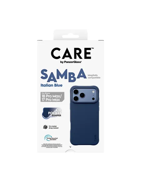 PanzerGlass CARE™ by ® Samba Case Italian Blue w. MagSafe iPhone 18 Pro Max | 17 Pro Max funda para teléfono móvil Azul