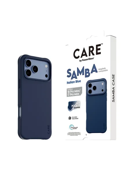 PanzerGlass CARE™ by ® Samba Case Italian Blue w. MagSafe iPhone 18 Pro Max | 17 Pro Max funda para teléfono móvil Azul