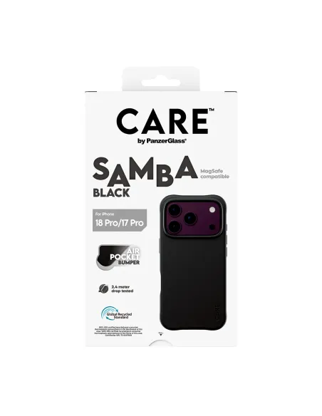PanzerGlass CARE™ by ® Samba Case Black w. MagSafe iPhone 18 Pro | 17 Pro funda para teléfono móvil Negro