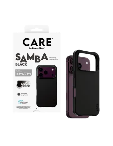 PanzerGlass CARE™ by ® Samba Case Black w. MagSafe iPhone 18 Pro | 17 Pro funda para teléfono móvil Negro