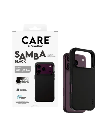 PanzerGlass CARE™ by ® Samba Case Black w. MagSafe iPhone 18 Pro | 17 Pro funda para teléfono móvil Negro