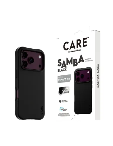 PanzerGlass CARE™ by ® Samba Case Black w. MagSafe iPhone 18 Pro | 17 Pro funda para teléfono móvil Negro
