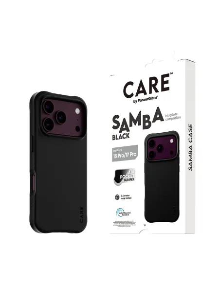 PanzerGlass CARE™ by ® Samba Case Black w. MagSafe iPhone 18 Pro | 17 Pro funda para teléfono móvil Negro