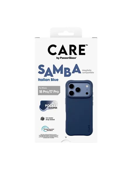 PanzerGlass CARE™ by ® Samba Case Italian Blue w. MagSafe iPhone 18 Pro | 17 Pro funda para teléfono móvil Azul