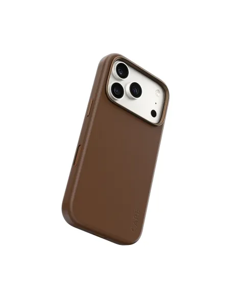 PanzerGlass CARE™ by ® Solo Vegan Leather Case Brown w. MagSafe iPhone 18 Pro | 17 Pro funda para teléfono móvil Marrón