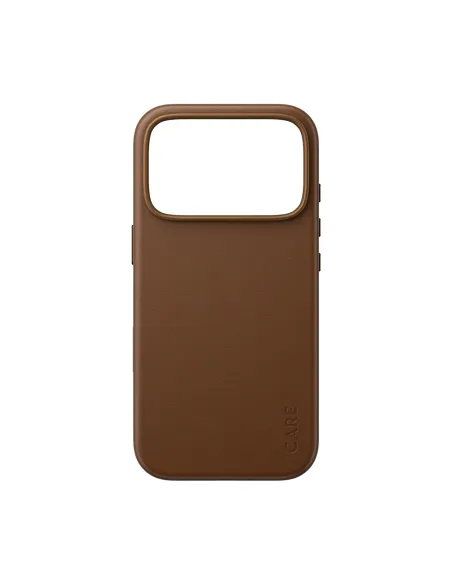 PanzerGlass CARE™ by ® Solo Vegan Leather Case Brown w. MagSafe iPhone 18 Pro | 17 Pro funda para teléfono móvil Marrón
