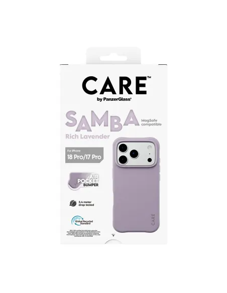 PanzerGlass CARE™ by ® Samba Case Rich Lavender w. White MagSafe iPhone 18 Pro | 17 Pro funda para teléfono móvil Púrpura